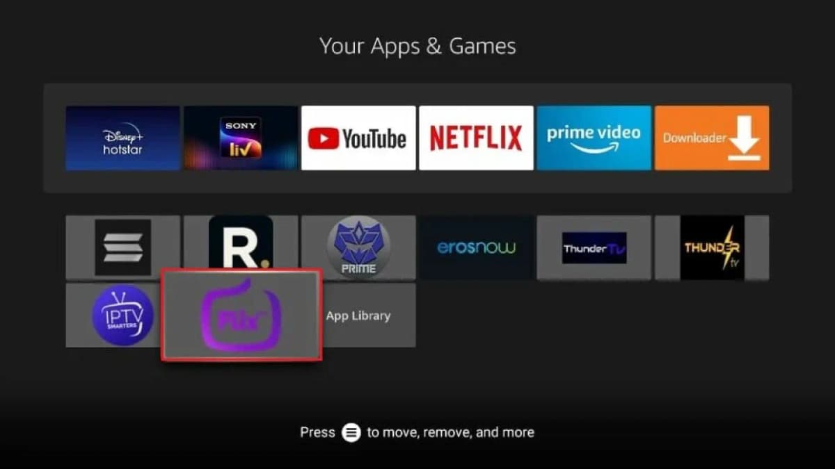 Filx IPTV Player on Firestick