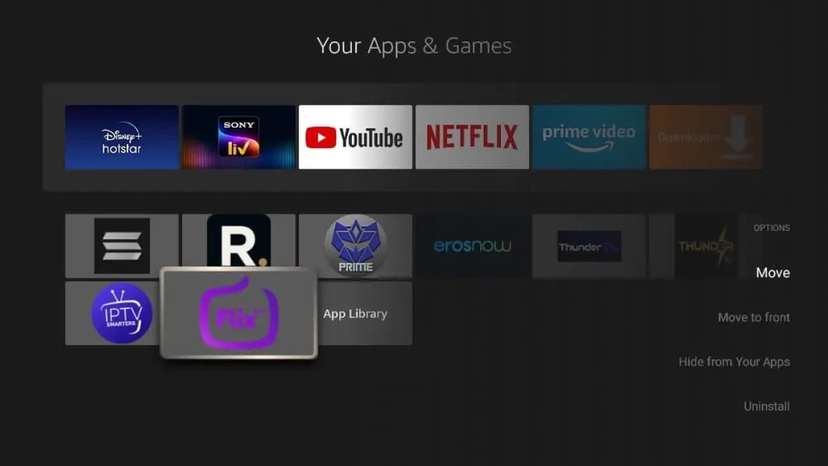 Filx IPTV Player on Firestick