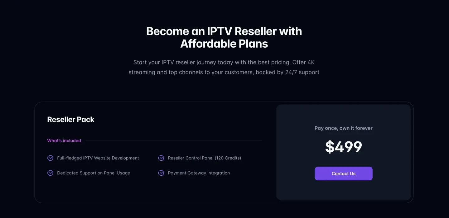 Reseller opportunities on iptvGermany